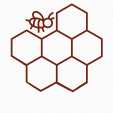 pictogramme morceau de miel hexagone